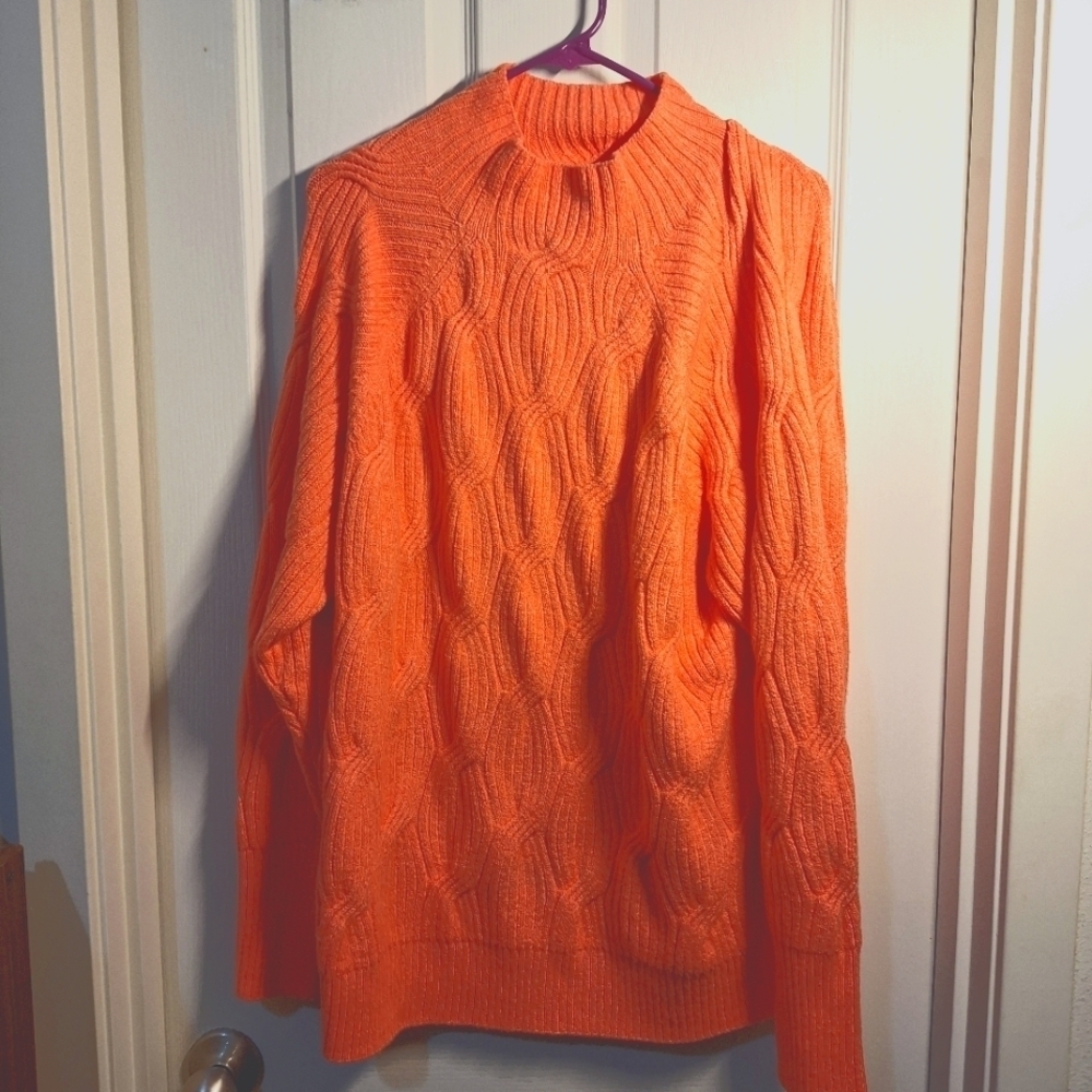 Amazon Essentials Orange Cowl Neck Sweater